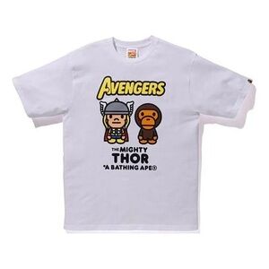 A Bathing Ape White Avengers Graphic Tee $120